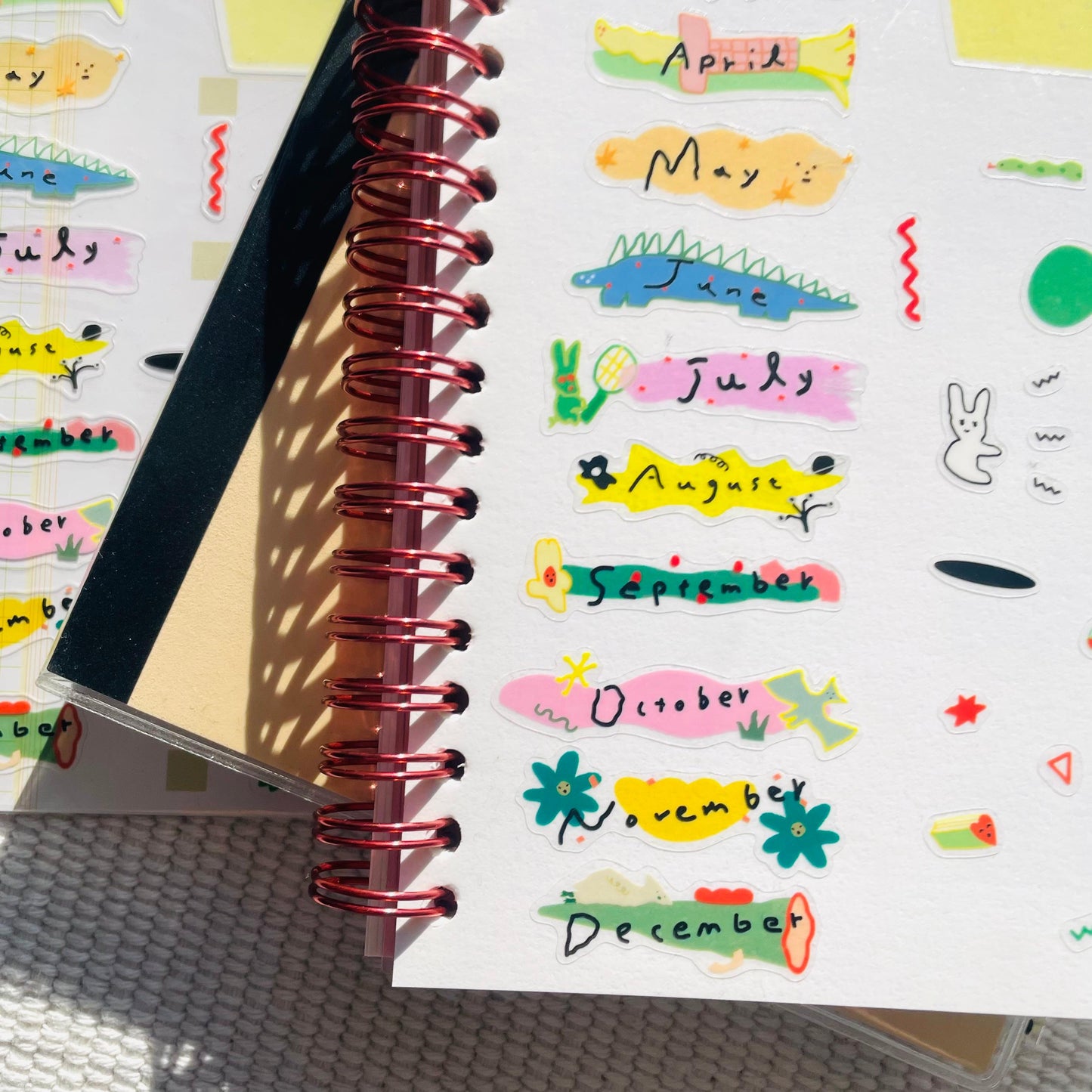 Macaron TOE Clear Monthly Stickers - Wonder Garden