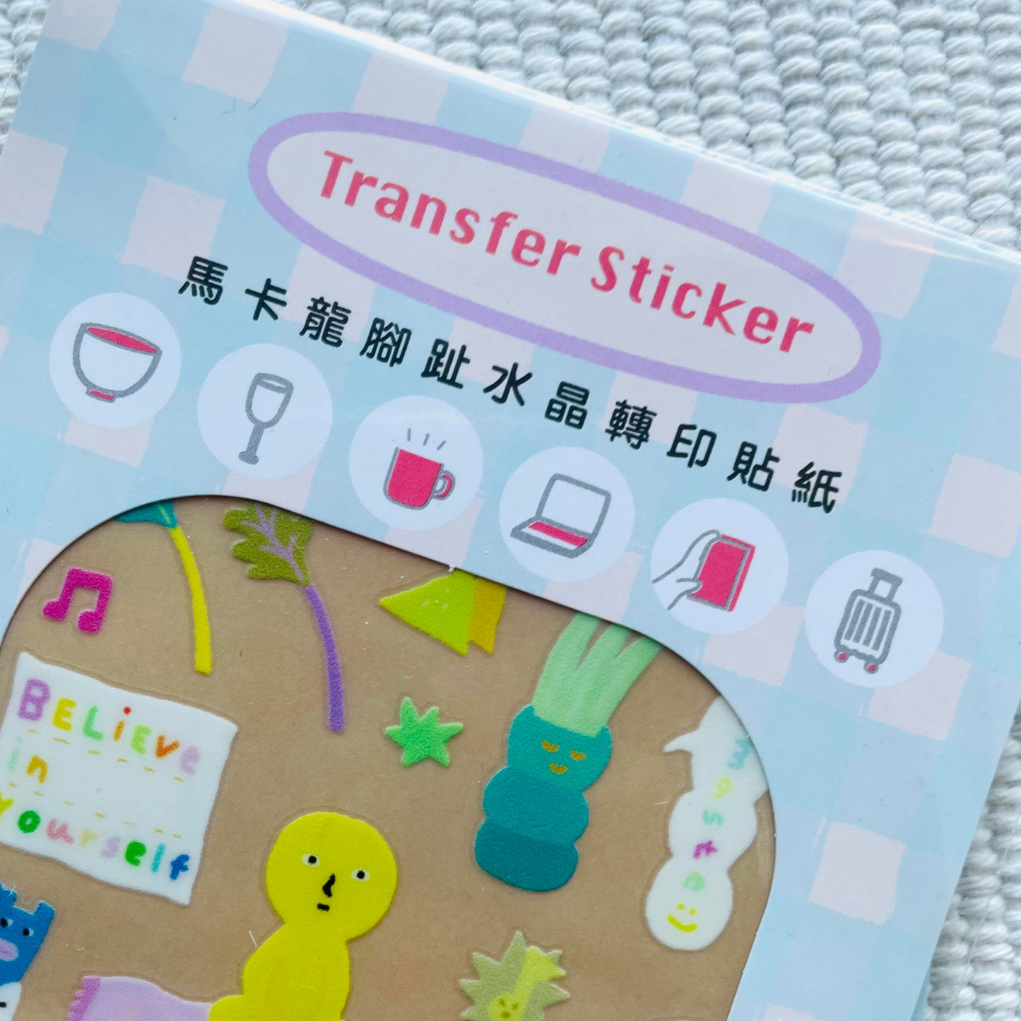 Macaron TOE Crystal Transfer Sticker - Namaste