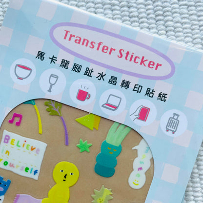 Macaron TOE Crystal Transfer Sticker - Namaste