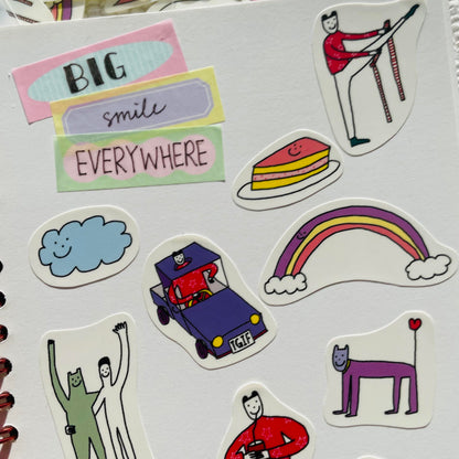 Macaron TOE Flake Sticker - Big Smile Everywhere