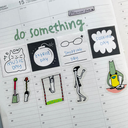 Macaron TOE Clear Sticker - Do Something