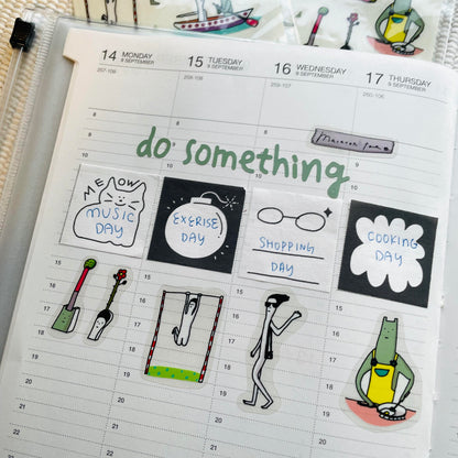 Macaron TOE Clear Sticker - Do Something