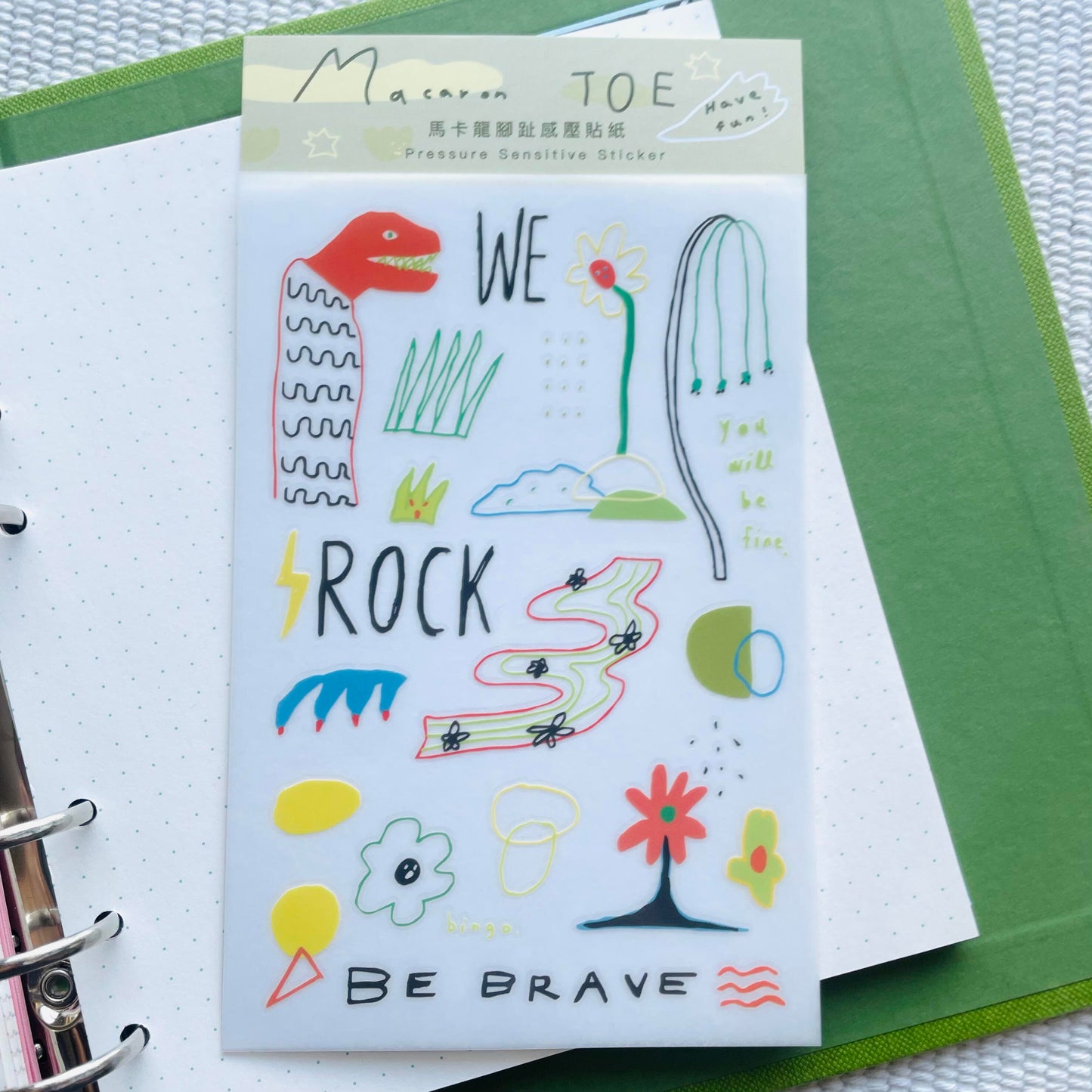 Macaron TOE Transfer Sticker - Be Brave