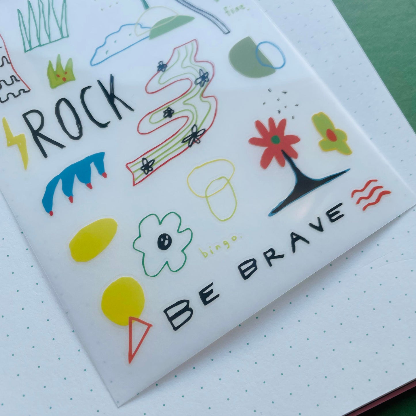 Macaron TOE Transfer Sticker - Be Brave