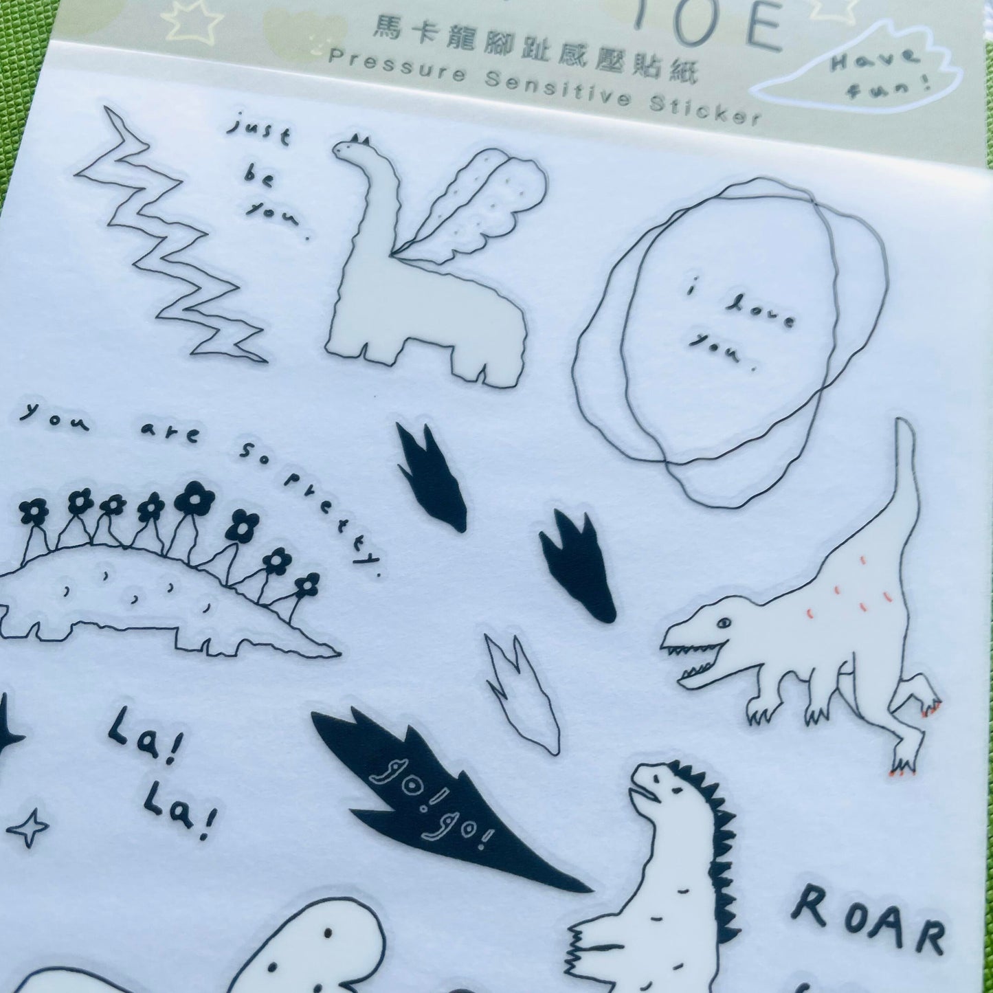 Macaron TOE Transfer Sticker - Dinosaur Whispers