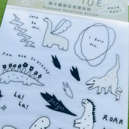 Macaron TOE Transfer Sticker - Dinosaur Whispers