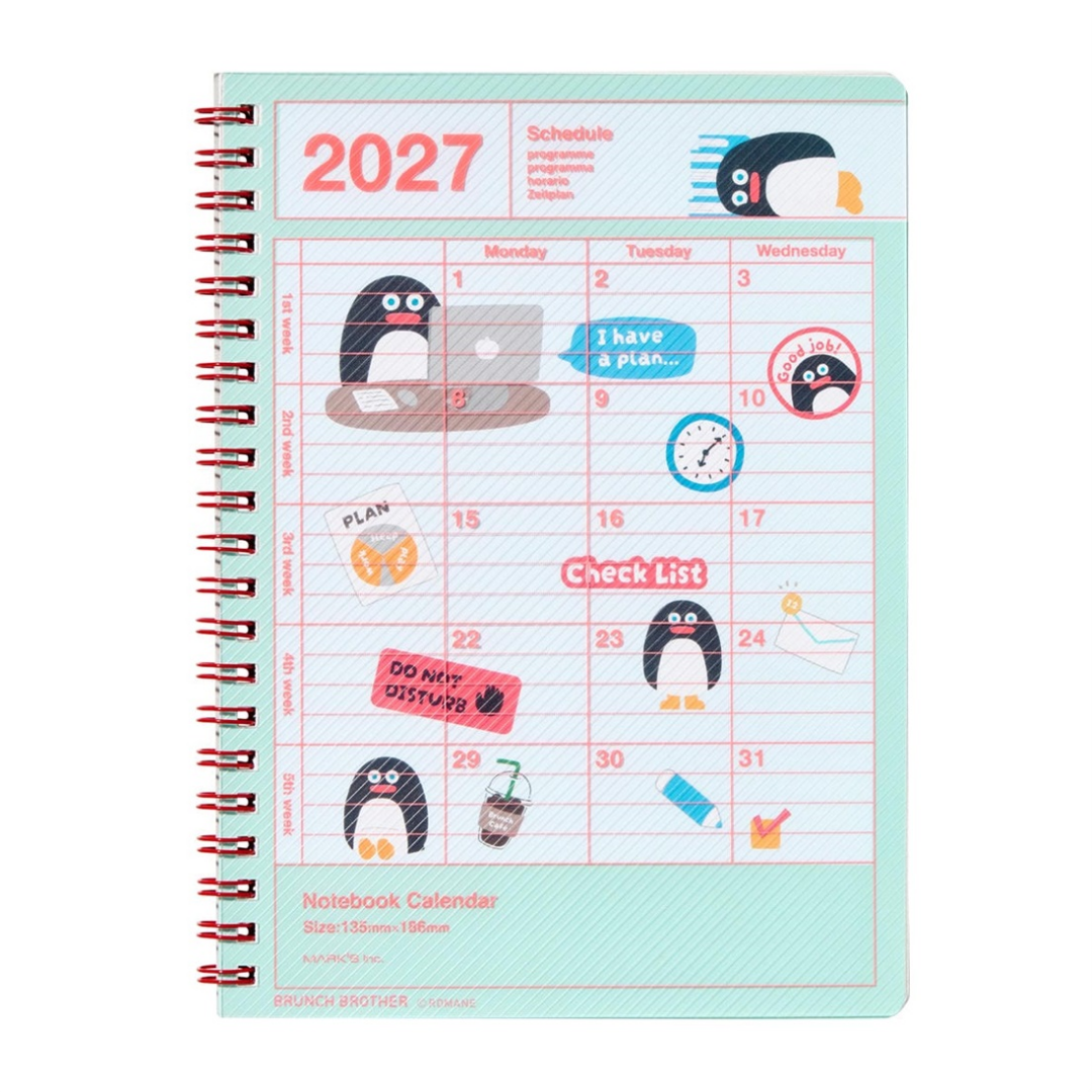 Mark's 2027 Notebook Calendar - Small | Vertical | Bunch Brother