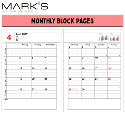 Mark's 2027 Notebook Calendar - Small | Vertical | Bunch Brother