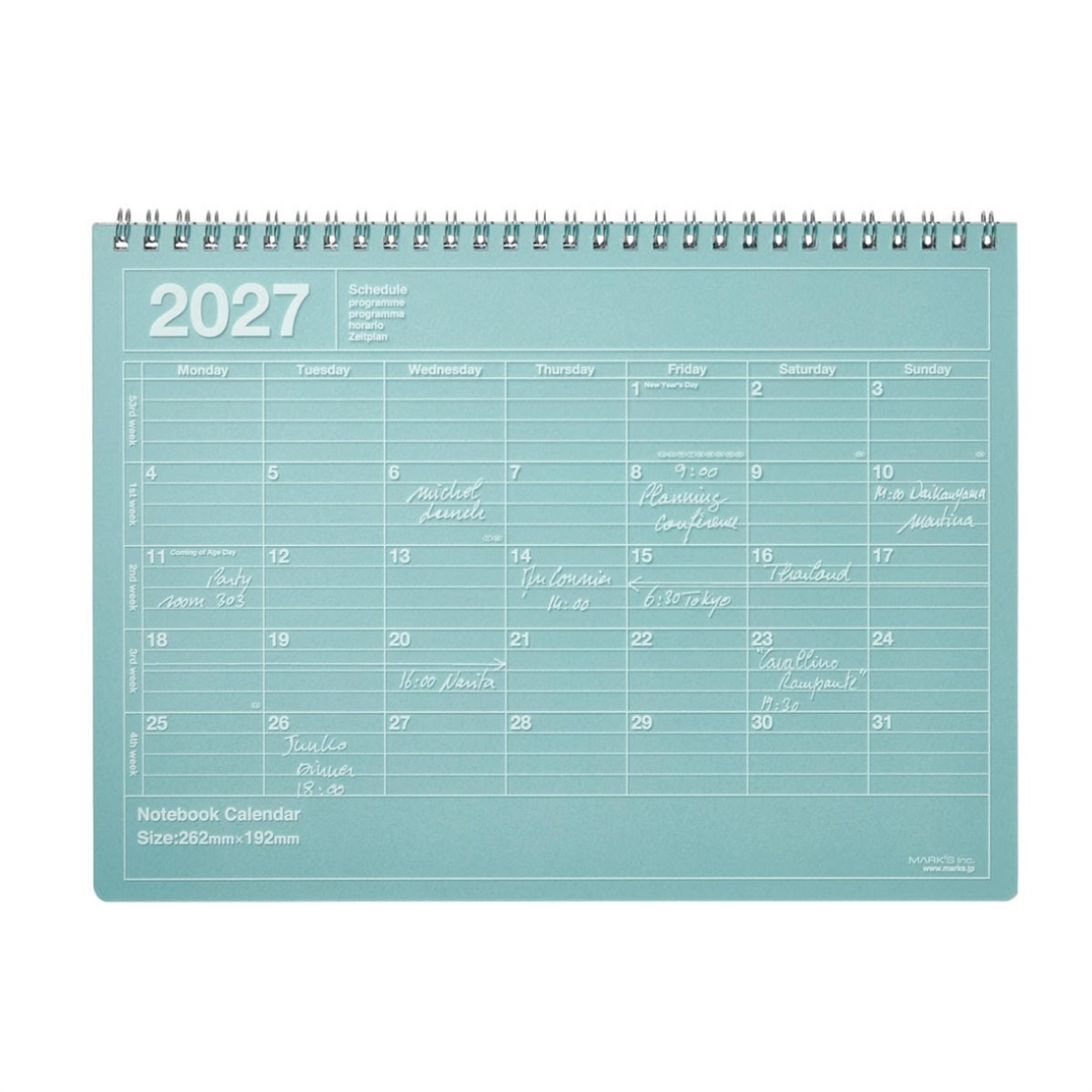 Mark's 2027 Notebook Calendar - Medium | Horizontal
