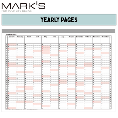 Mark's 2027 Notebook Calendar - Medium | Horizontal