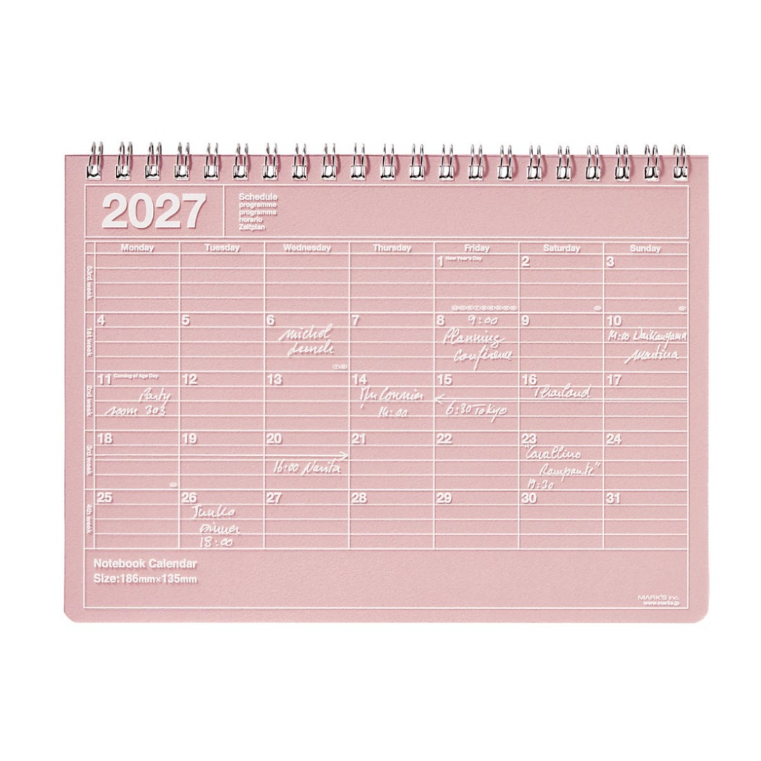 Mark's 2027 Notebook Calendar - Small | Horizontal