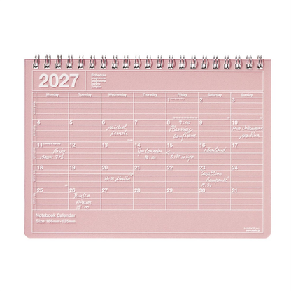 Mark's 2027 Notebook Calendar - Small | Horizontal