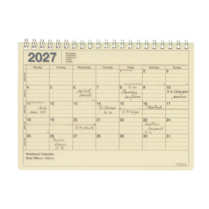 Mark's 2027 Notebook Calendar - Small | Horizontal