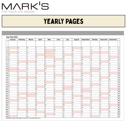 Mark's 2027 Notebook Calendar - Small | Horizontal