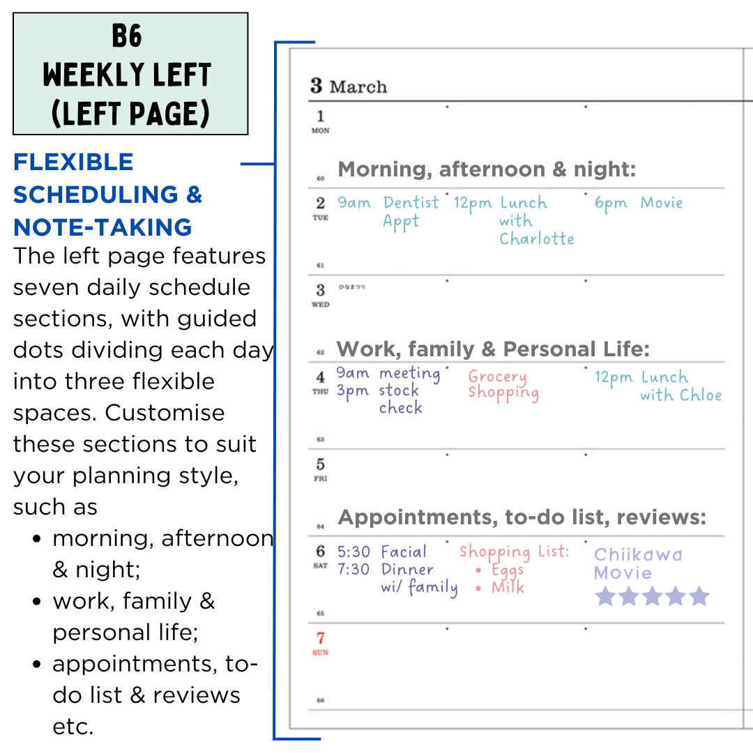 Mark's 2027 Planner Diary - B6 | Weekly Left | Refill