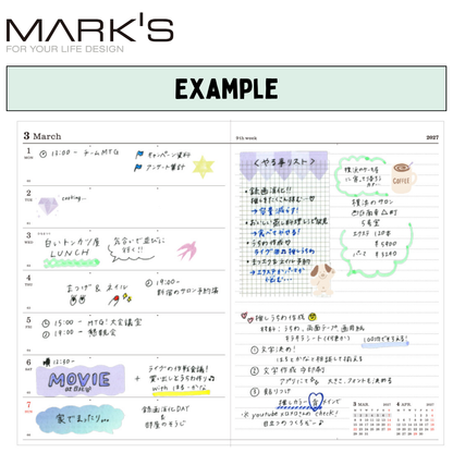 Mark's 2027 Planner Diary - B6 | Weekly Left | Refill