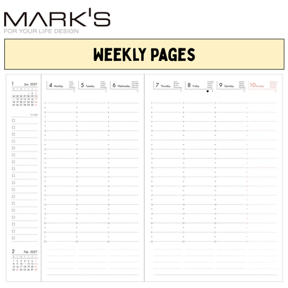 Mark's 2027 Planner Diary - B6 | Weekly Vertical | Grand de Paris
