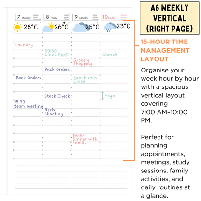 Mark's 2027 Planner Diary - B6 | Weekly Vertical | Grand de Paris