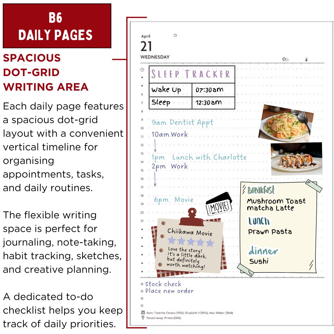 Mark's 2027 Planner Diary - B6 | Daily | Refill