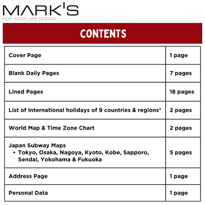 Mark's 2027 Planner Diary - B6 | Daily | Refill