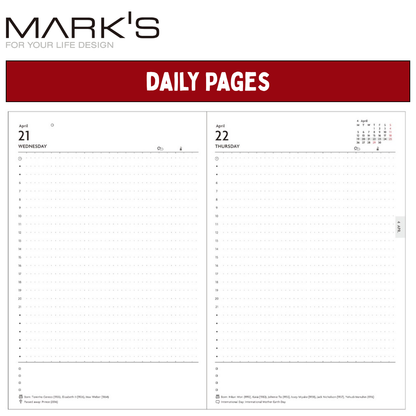 Mark's 2027 Planner Diary - B6 | Daily | Refill