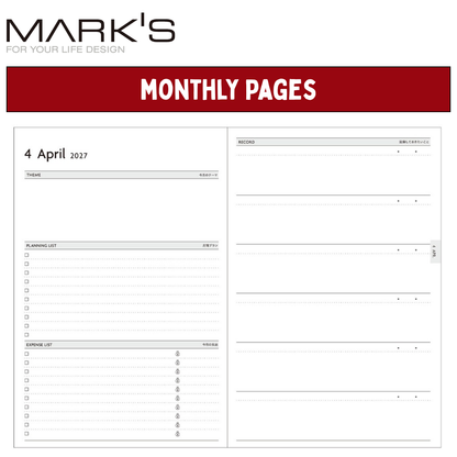 Mark's 2027 Planner Diary - B6 | Daily | Refill