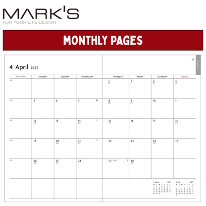 Mark's 2027 Planner Diary - B6 | Daily | Refill