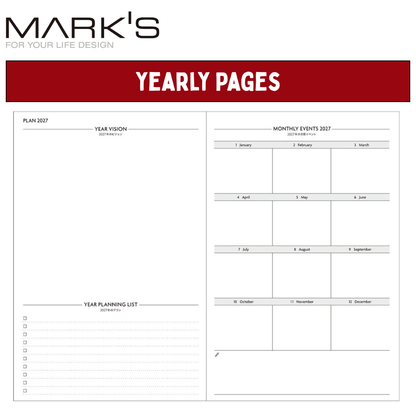 Mark's 2027 Planner Diary - B6 | Daily | Refill