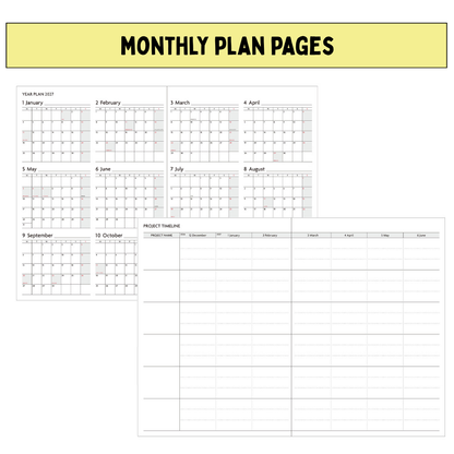 Mark's 2027 Planner Diary - Semi A5 | Weekly + Notes | EDiT Nuanced Colour