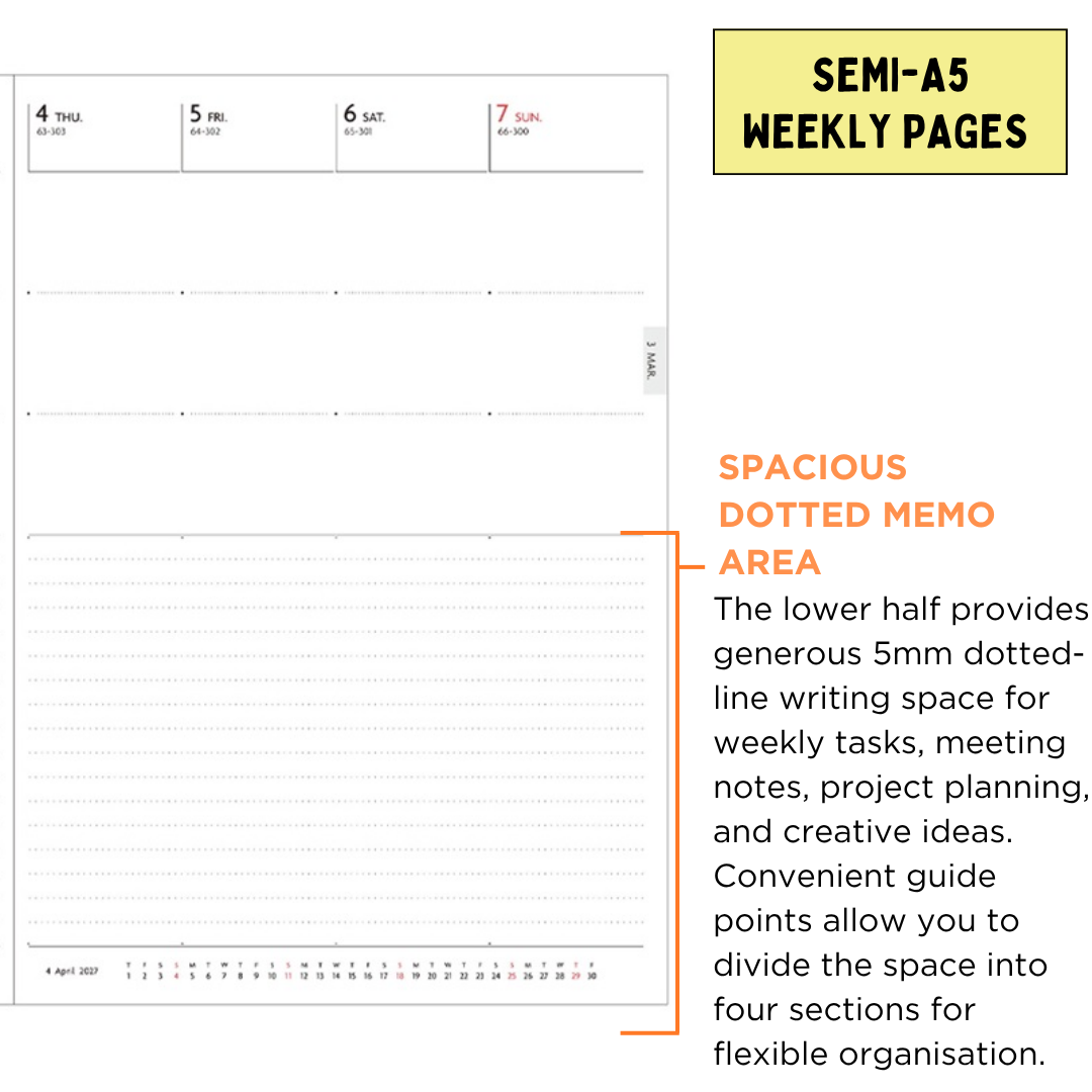 Mark's 2027 Planner Diary - Semi A5 | Weekly + Notes | EDiT Nuanced Colour