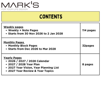 Mark's 2027 Planner Diary - Semi A5 | Weekly + Notes | EDiT Nuanced Colour