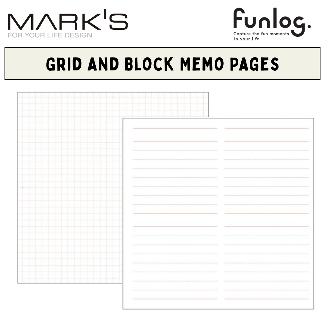 Mark's 2027 Planner Diary - Square | Weekly Block | Funlog Clear Slide Zipper