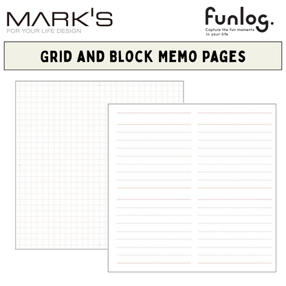 Mark's 2027 Planner Diary - Square | Weekly Block | Funlog Clear Slide Zipper