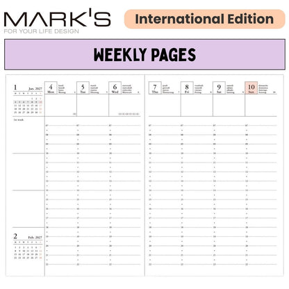 Mark's 2027 Planner Diary - A6 | Weekly Vertical | Refill