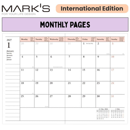 Mark's 2027 Planner Diary - A6 | Weekly Vertical | Refill