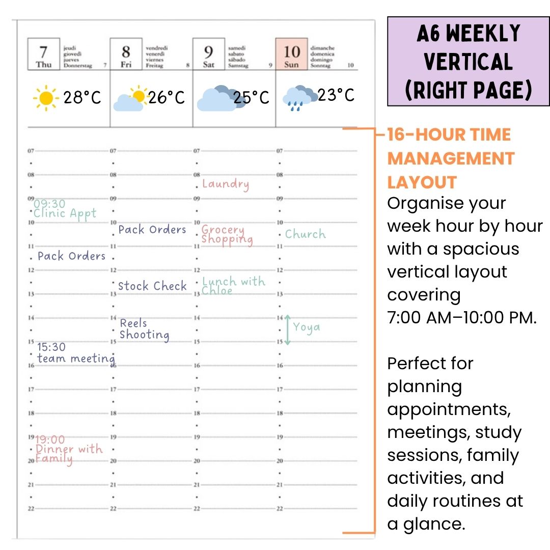 Mark's 2027 Planner Diary - A6 | Weekly Vertical | Refill