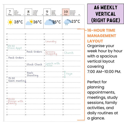 Mark's 2027 Planner Diary - A6 | Weekly Vertical | Refill