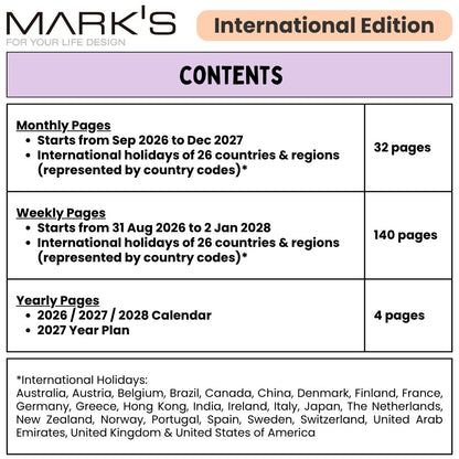Mark's 2027 Planner Diary - A6 | Weekly Vertical | Refill