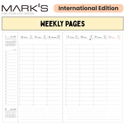 Mark's 2027 Planner Diary - B6 | Weekly Vertical | Colour