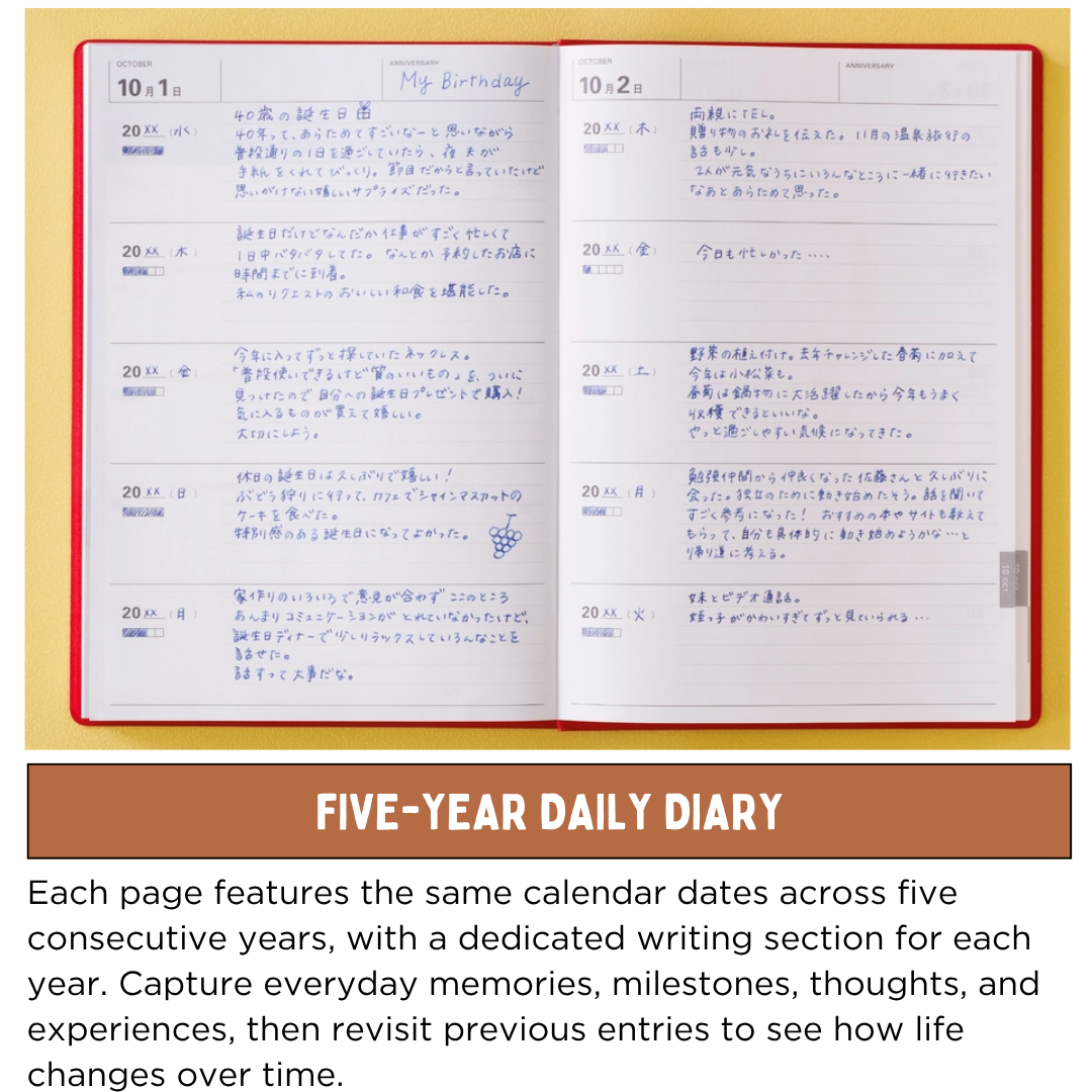 Mark's 5 Year Diary - A5 | Undated