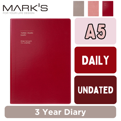 Mark's 3 Year Diary - A5 | Undated