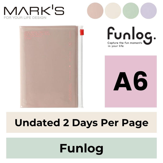 Mark's Undated Planner Diary - A6 | Daily Block | Funlog