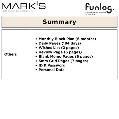 Mark's Undated Planner Diary - A6 | Daily Block | Funlog