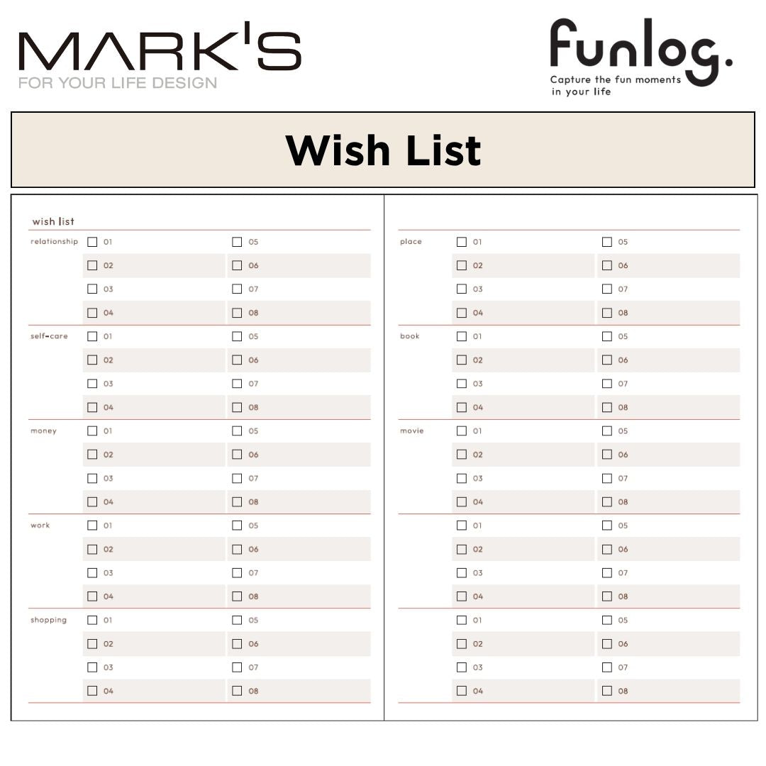 Mark's Undated Planner Diary - A6 | Daily Block | Funlog