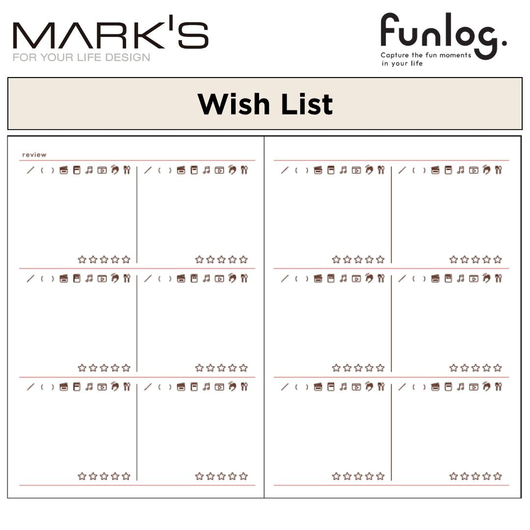 Mark's Undated Planner Diary - A6 | Daily Block | Funlog