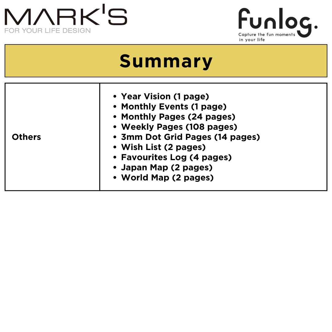 Mark's Funlog Undated Planner Diary - A6 | Weekly