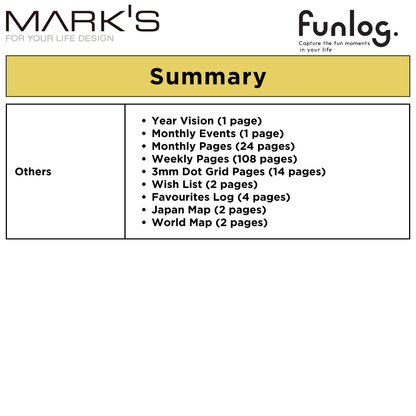 Mark's Funlog Undated Planner Diary - A6 | Weekly