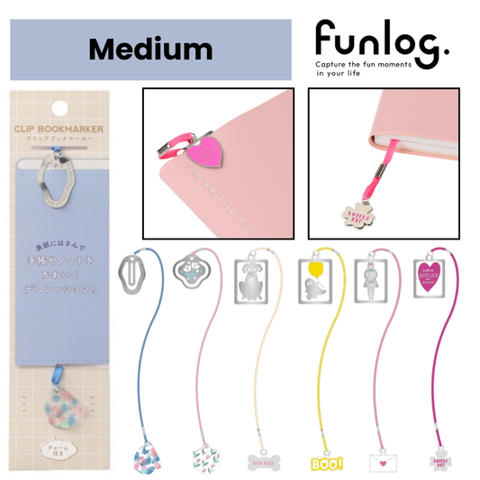 Mark's Funlog Clip Bookmarker With Charm - Medium