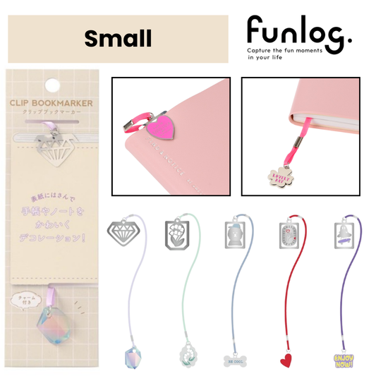 Mark's Funlog Clip Bookmarker With Charm - Small