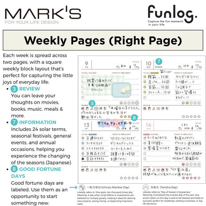 Mark's 2026 Planner Diary - Square | Weekly Block | Funlog